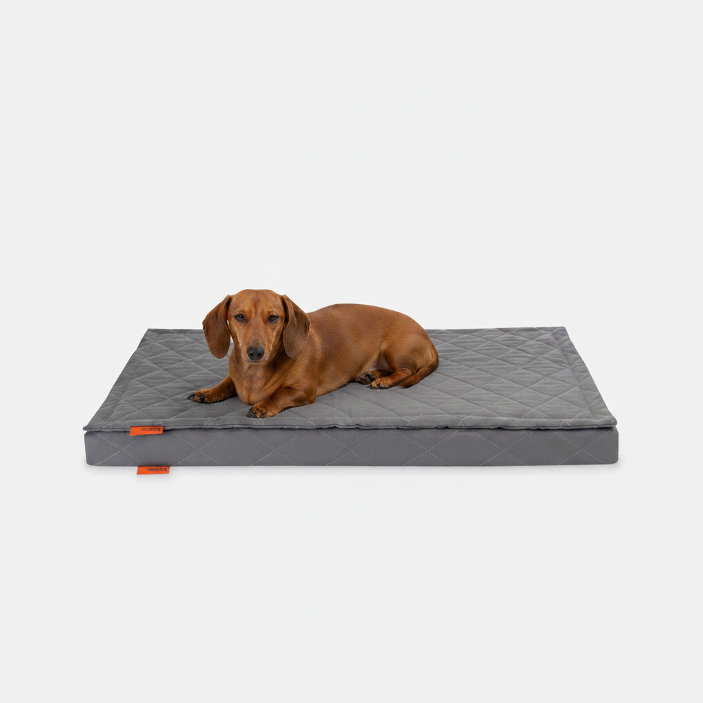 Hundebett FLAT & Topper, Steingrau